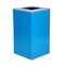 Alpine Industries Square Recycling Bin, 29 Gallons, Blue Can, Square Opening Lid ALP4450-KIT-BLU-S - alternate 8